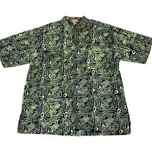 Olathe Mens Cotton Handmade Short Sleeve Casual Button Front Shirt Sz L #23S